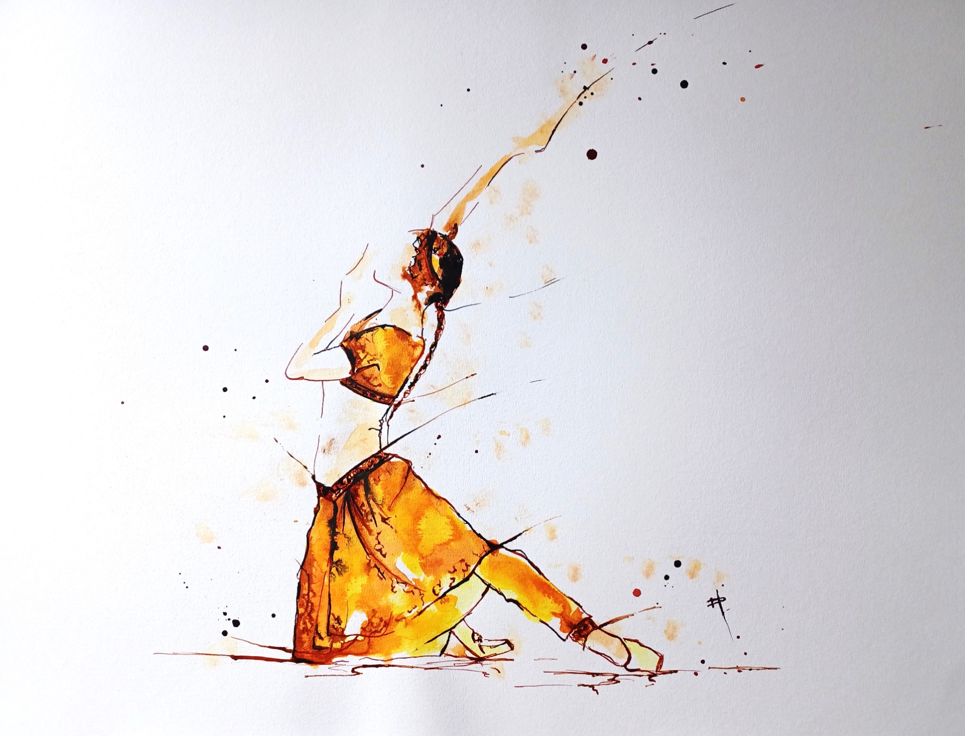 Encre sur papier aquarelle 50x65cm