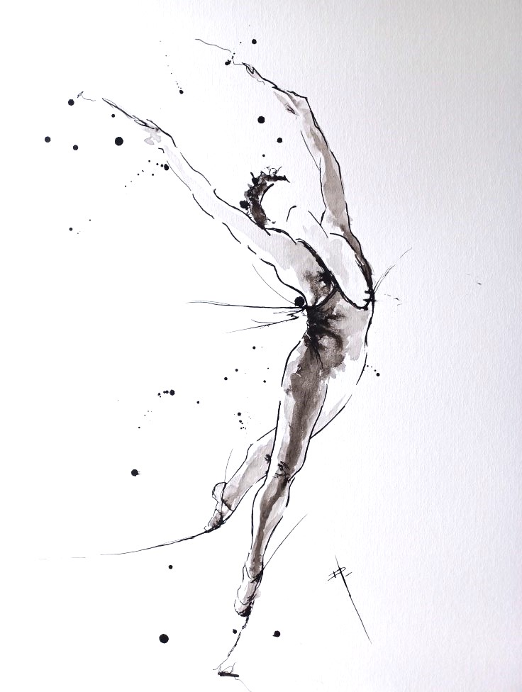 Encre de chine sur papier aquarelle 65x50 cm