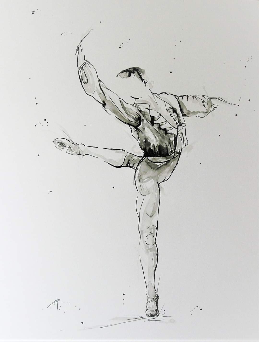 Encre de chine sur papier aquarelle 65x50 cm  VENDU