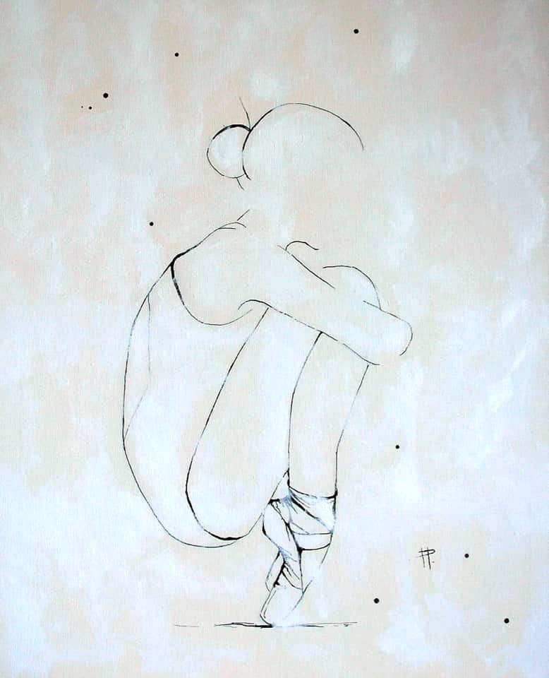 Peinture à l'huile peinture acrylique et encre de chine sur toile de lin