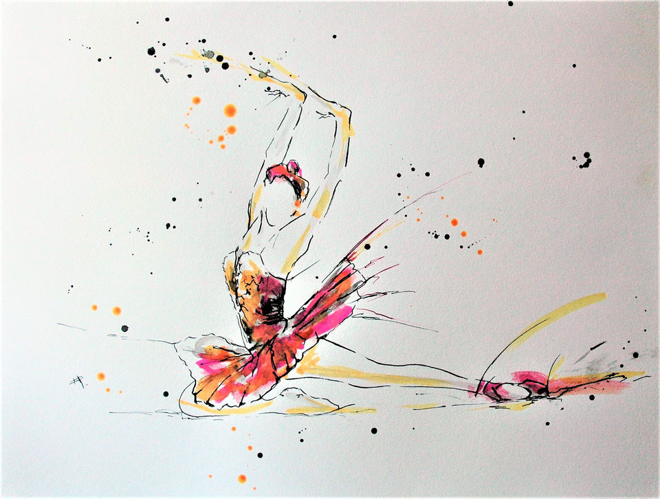 Encre sur papier aquarelle 65x50 cm  VENDU