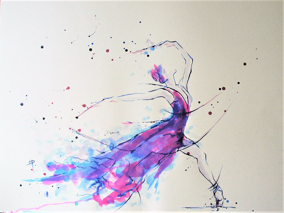 Encre sur papier aquarelle 65x50 cm  VENDU