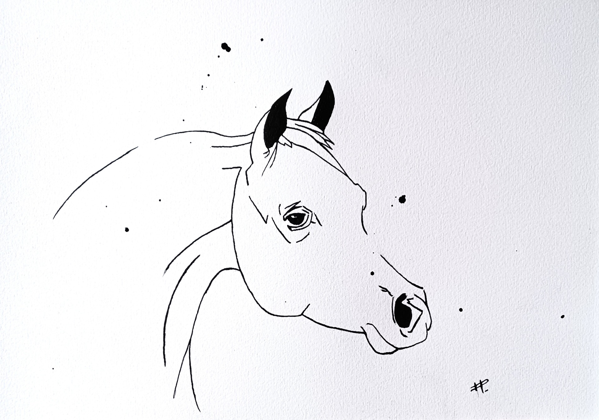 Encre de chine sur papier aquarelle A4