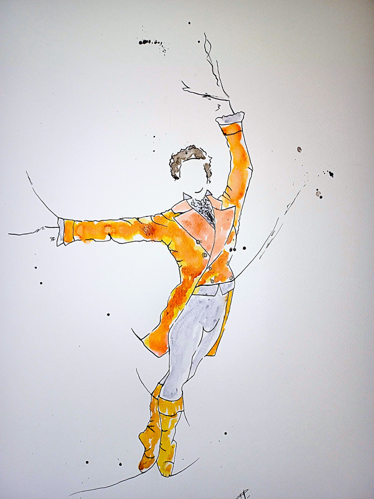 Encre sur papier aquarelle 65x50 cm