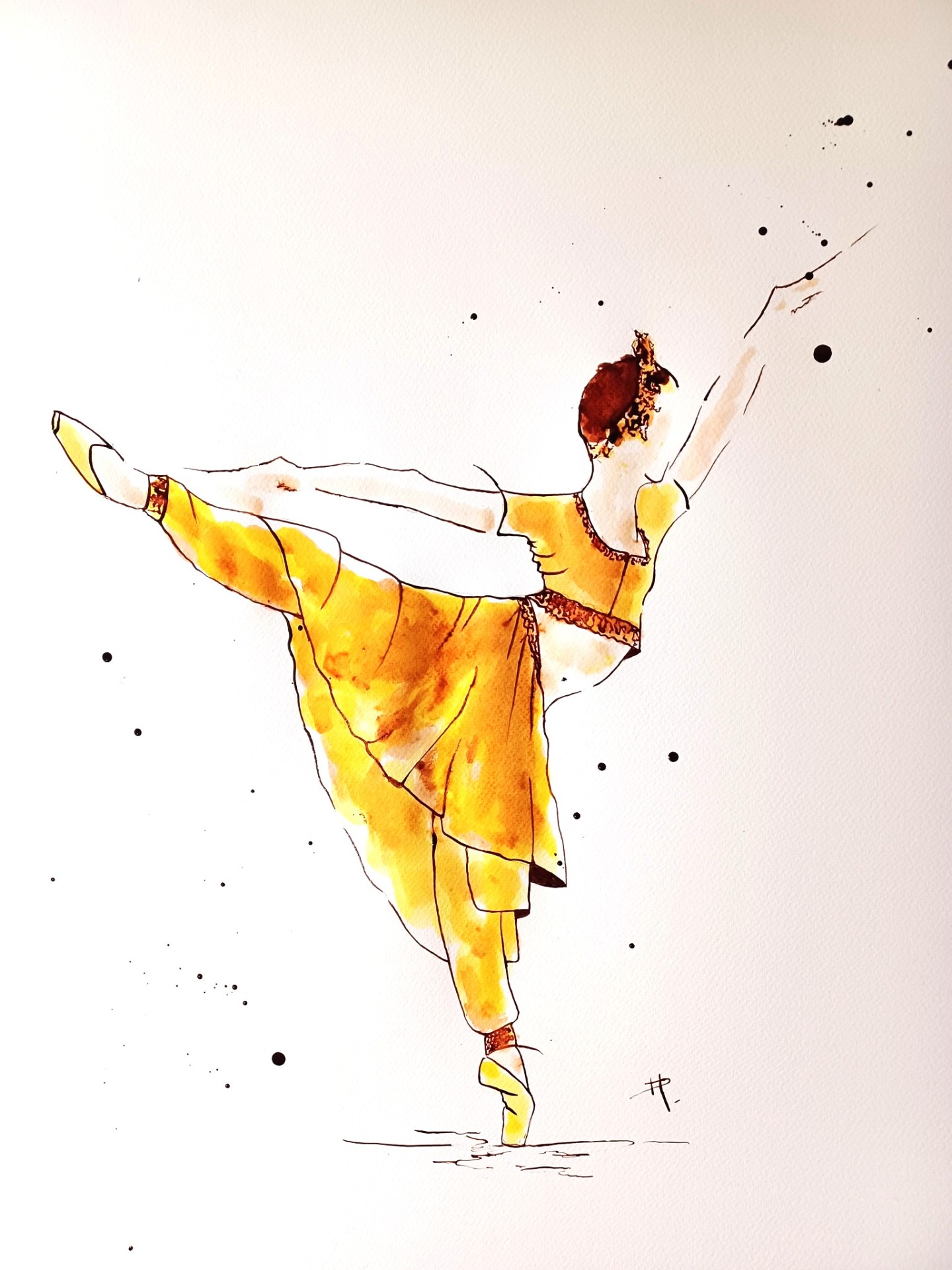Encre sur papier aquarelle 65x50 cm